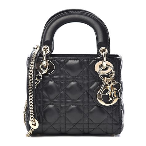 mini lady dior lambskin price|Lady Dior cannage bag.